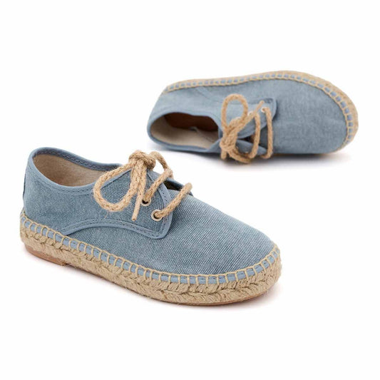 Alpargata Blucher Lona Azul