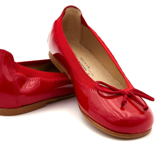 Bailarinas Niña Piel Charol Rojo
