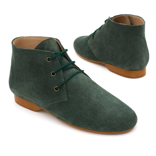 Botines Piel Serraje Verde