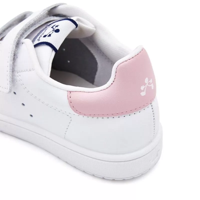 DEPORTIVA PIEL TIRA ADHERENTE BLANCO-ROSA