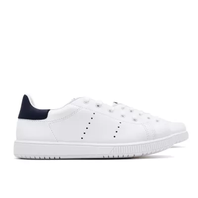 DEPORTIVA PIEL BLANCO-NAVY