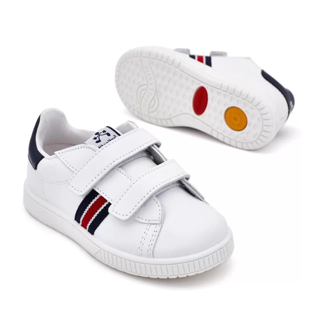 DEPORTIVA PIEL TIRA ADHERENTE COMBINADO BLANCO