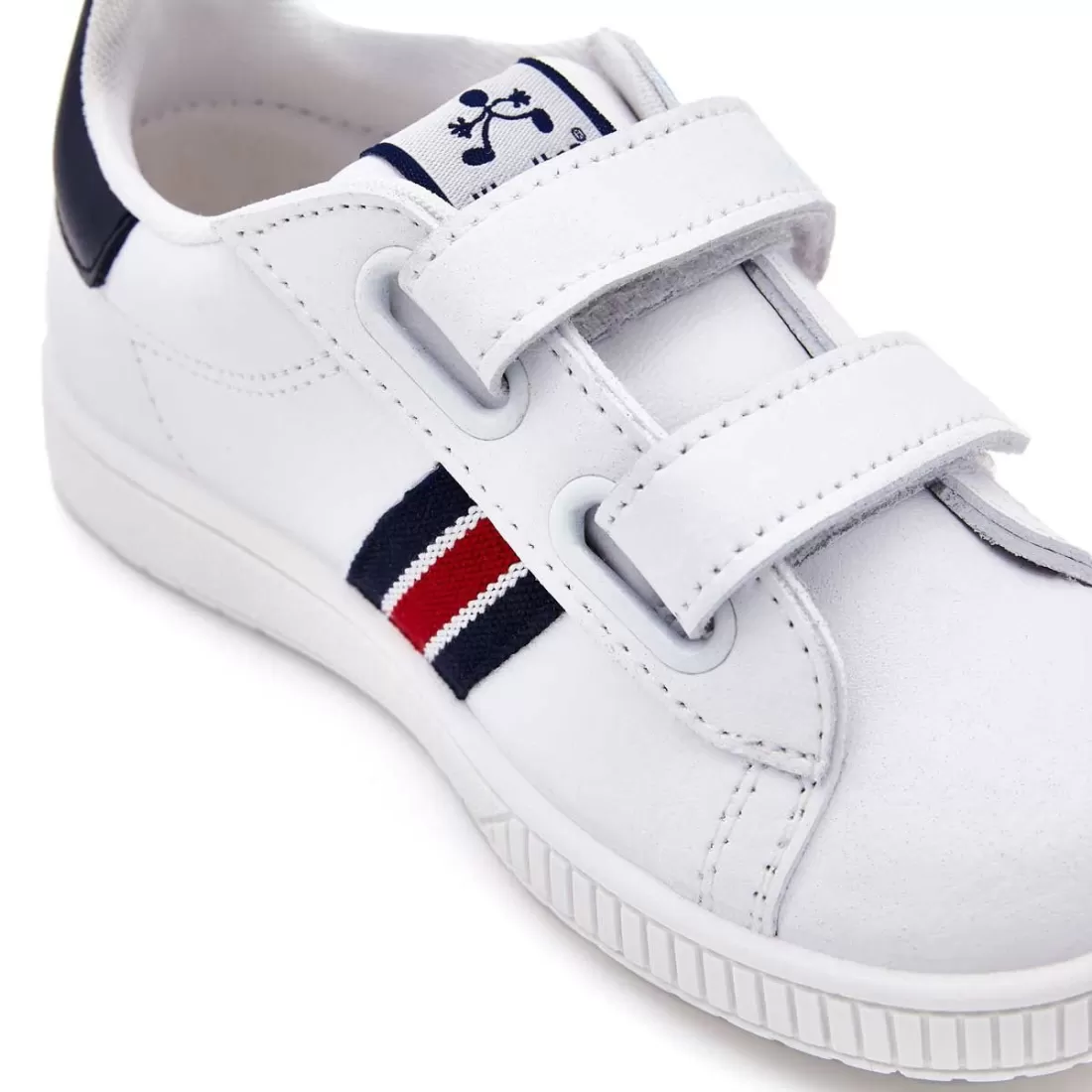 DEPORTIVA PIEL TIRA ADHERENTE COMBINADO BLANCO