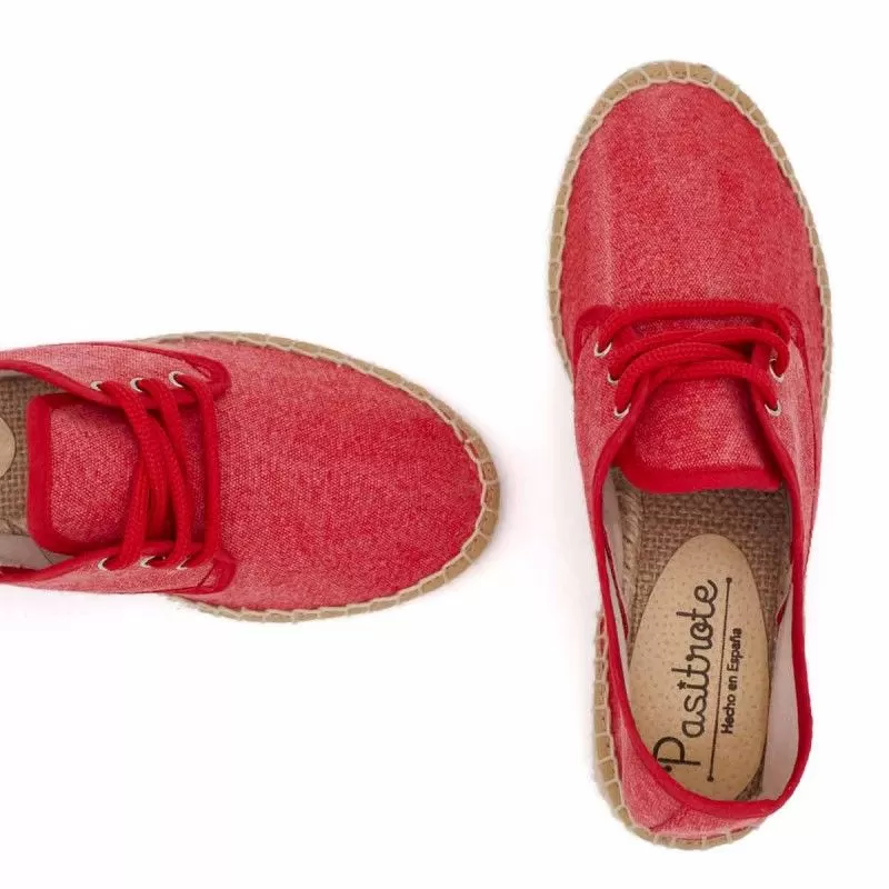 ALPARGATAS MUJER CORDONES ROJO