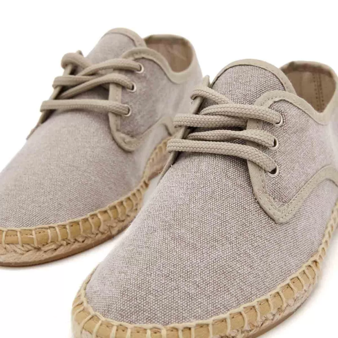 ALPARGATAS MUJER CORDONES BEIGE