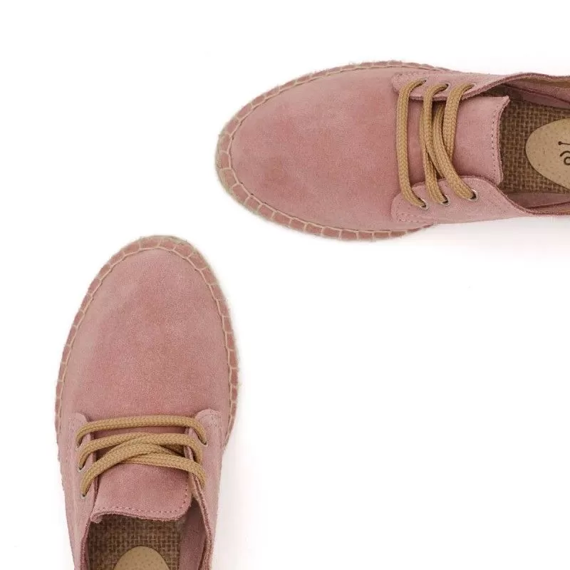 ALPARGATAS MUJER CORDONES ROSA