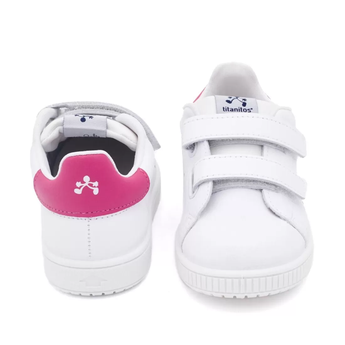 DEPORTIVA PIEL TIRA ADHERENTE BLANCO-FUCSIA