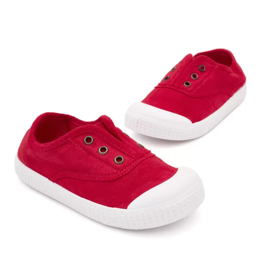 ZAPATILLA 100% ALGODÓN NIÑOS ROJO