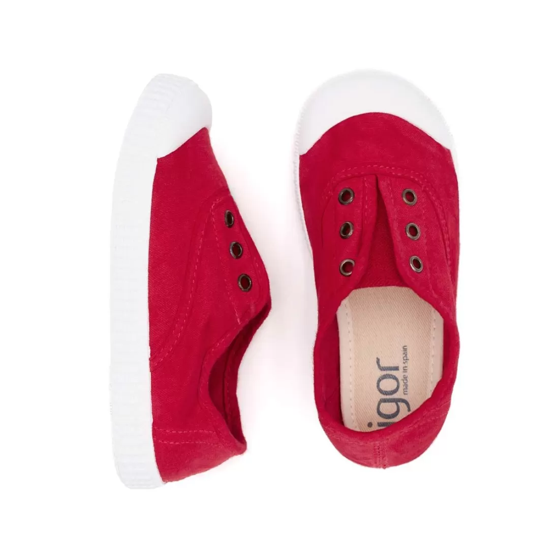 ZAPATILLA 100% ALGODÓN NIÑOS ROJO