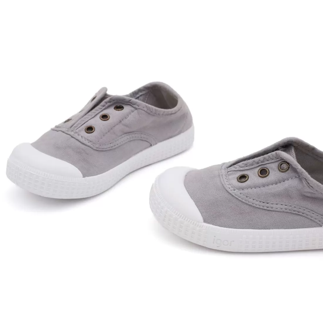 ZAPATILLA 100% ALGODÓN NIÑOS GRIS