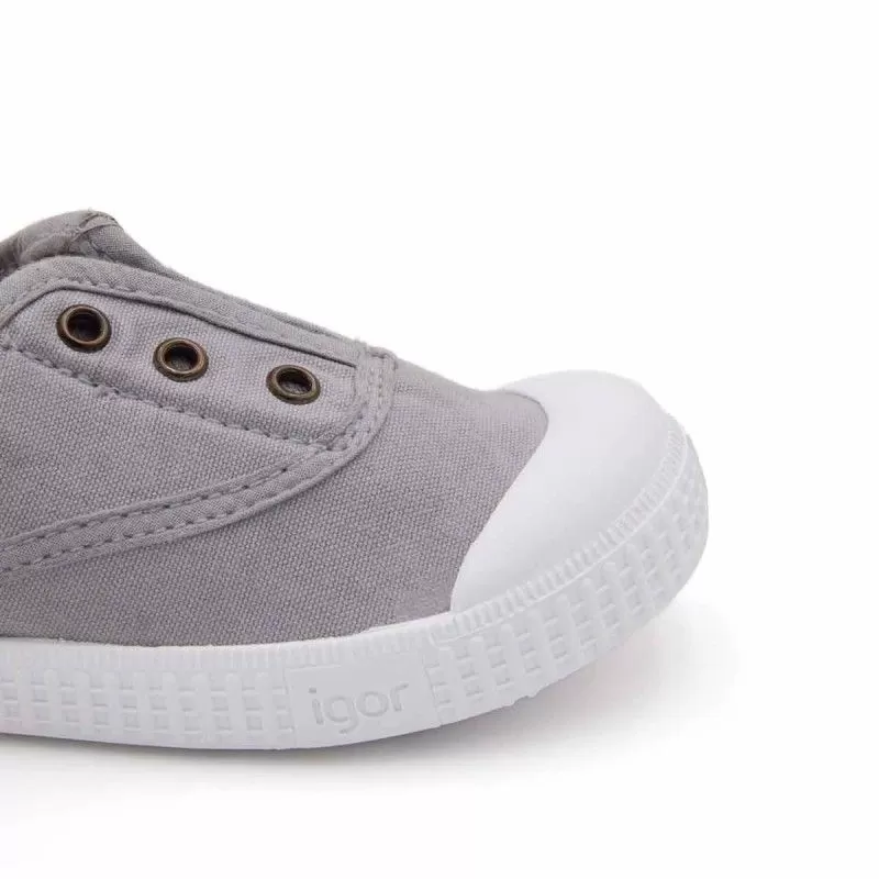 ZAPATILLA 100% ALGODÓN NIÑOS GRIS