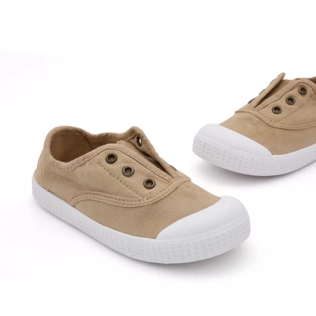 ZAPATILLA 100% ALGODÓN NIÑOS BEIGE