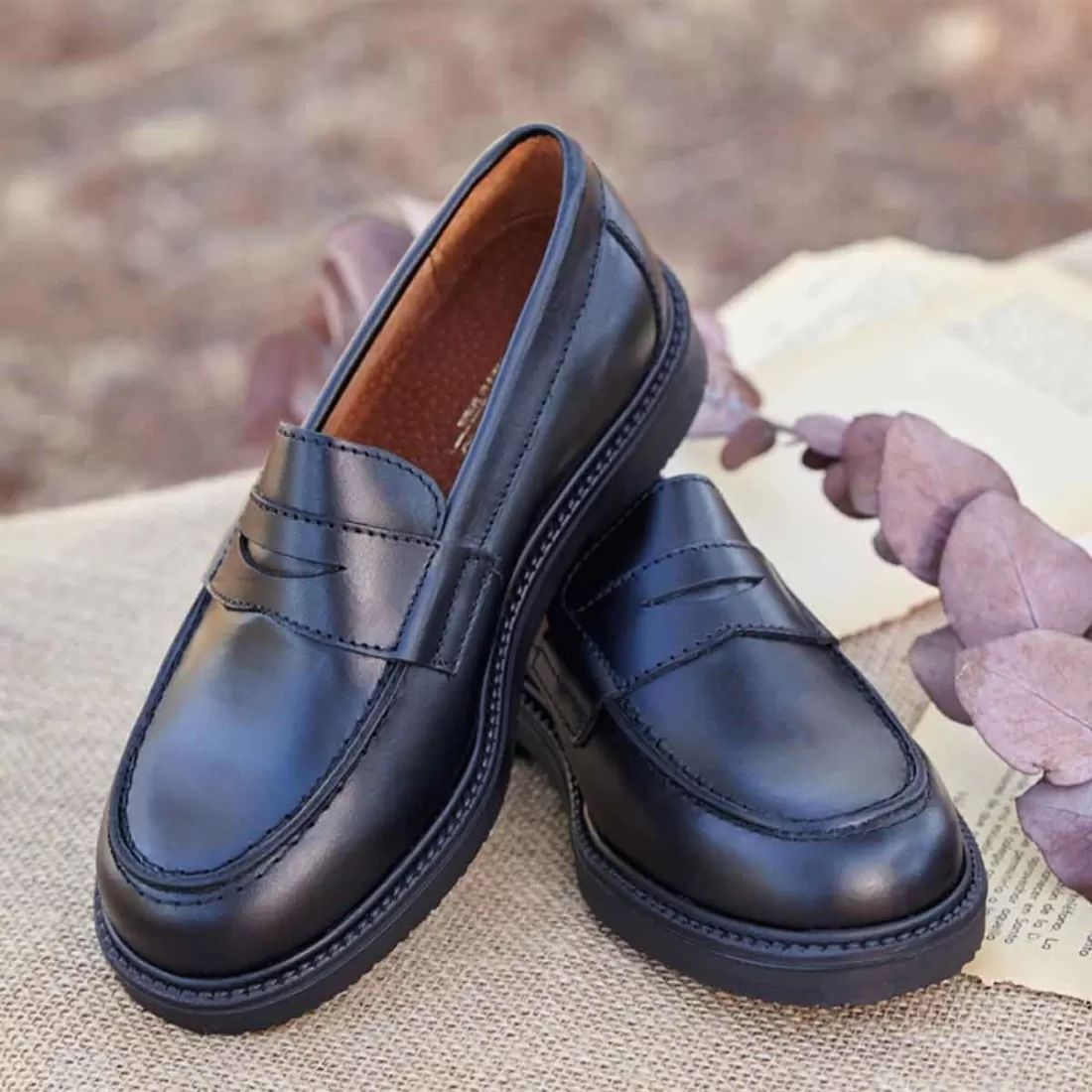 COLEGIAL MOCASIN PIEL NEGRO