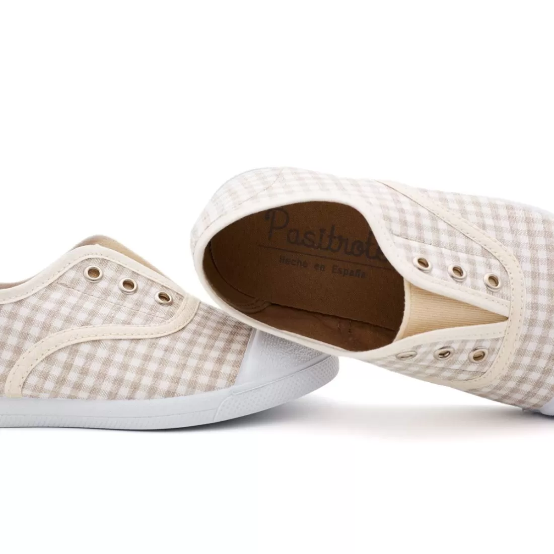 ZAPATILLA NIÑO VICHY BEIGE