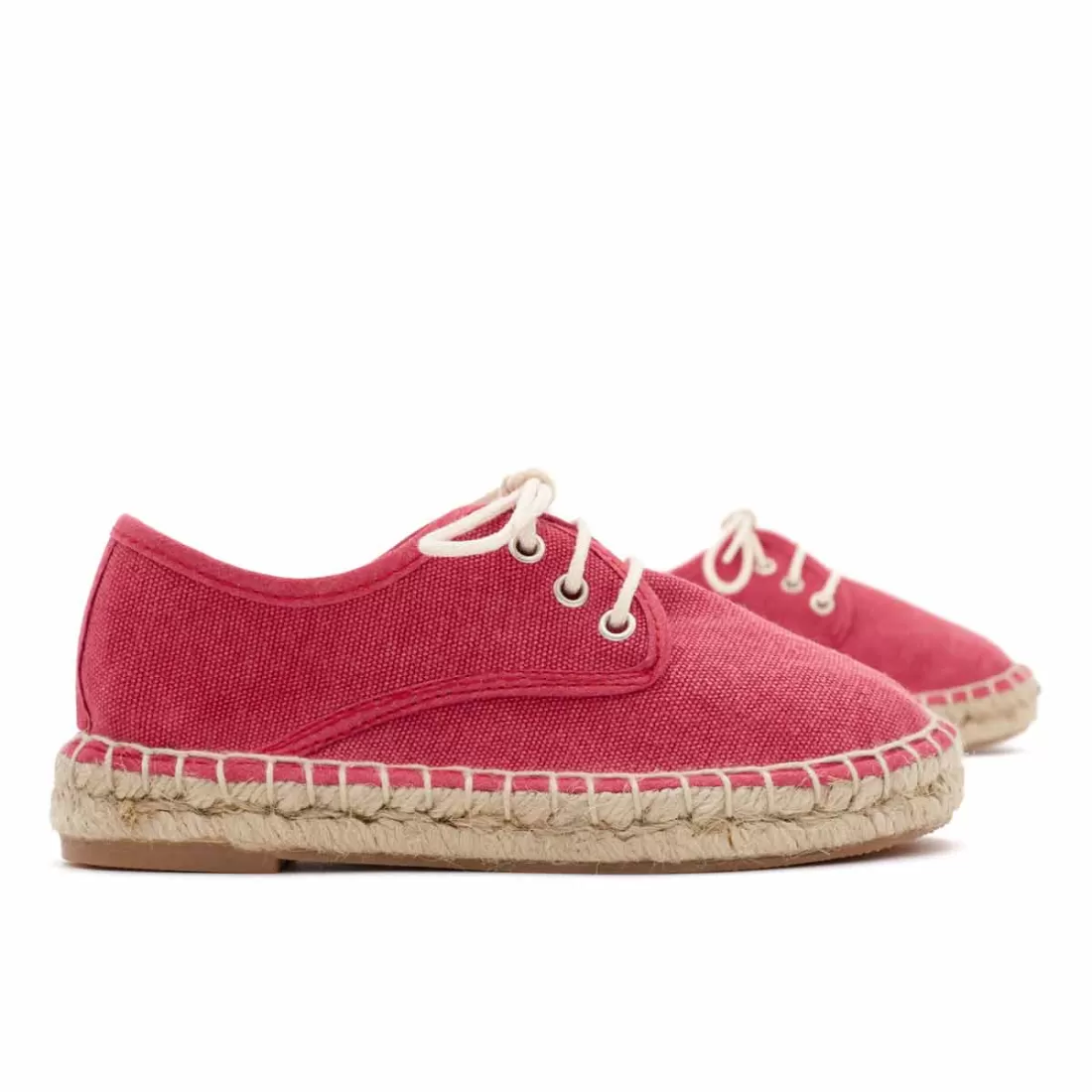 Alpargata Blucher Artesanal color rojo para Niño - Pasitrote