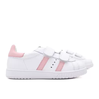 Deportivas Titanitos Cole con velcro Rayas Rosa - Pasitrote