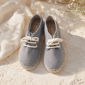 Grey Canvas Blucher Espadrille