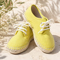 Lemon Canvas Blucher Espadrille