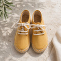 Mustard Canvas Blucher Espadrilles