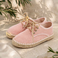 Pink Canvas Blucher Espadrille