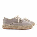 Taupe Canvas Blucher Espadrille