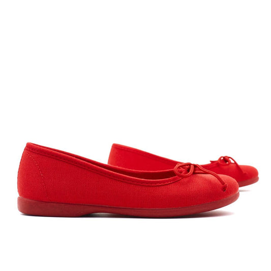 Bailarinas Lona Clásica Rojo