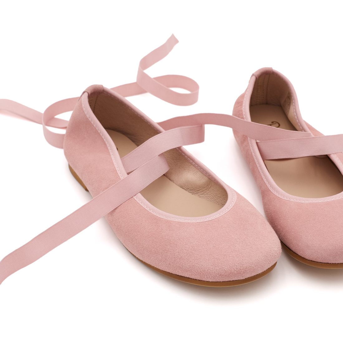 Bailarinas Niña Cintas Ante Rosa