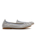 Girls' Grey Patent Leather Ballet Flats