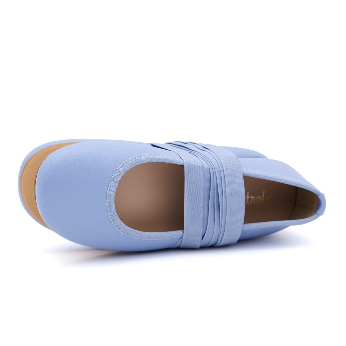 Bailarinas Niña Cintas Piel Azul Lavanda