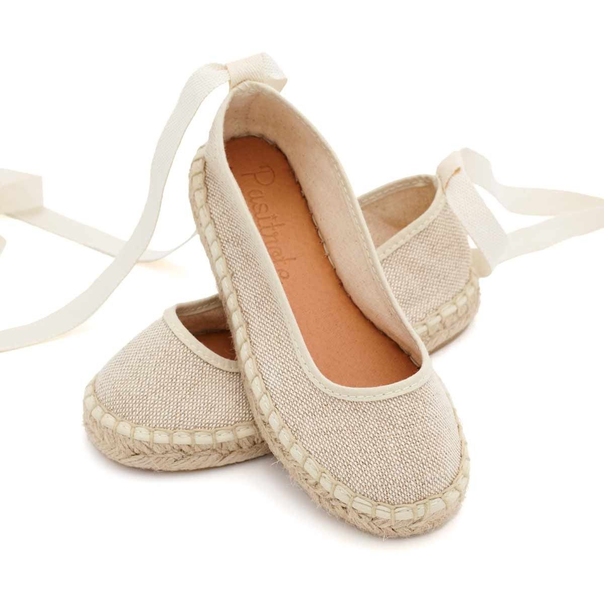 Bailarinas Yute Cintas Lino Natural
