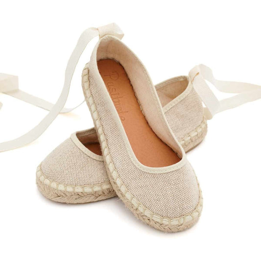 Bailarinas Yute Cintas Lino Natural