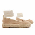 Jute Ribbon Canvas Ballet Flats Cinnamon