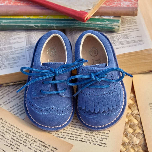 Blucher Bebé Serraje Flecos Azul