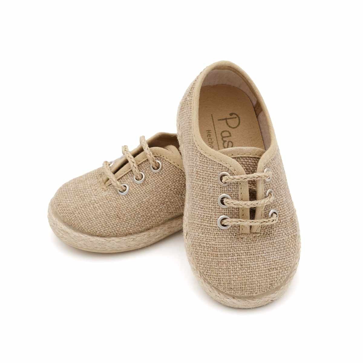 Blucher Niño Yute Lino Tostado