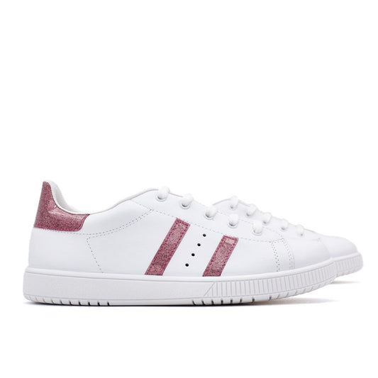 Zapatillas Blancas Rayas Oro Rosa Titanitos