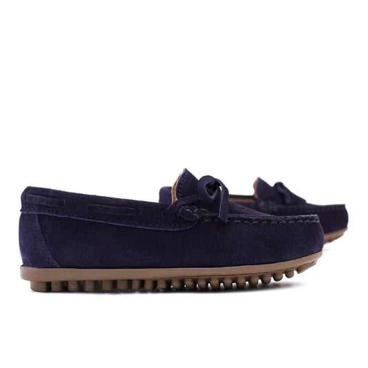 Mocasines Cordón Serraje Azul Marino