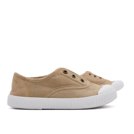 Zapatillas Igor Niños Lona Beige