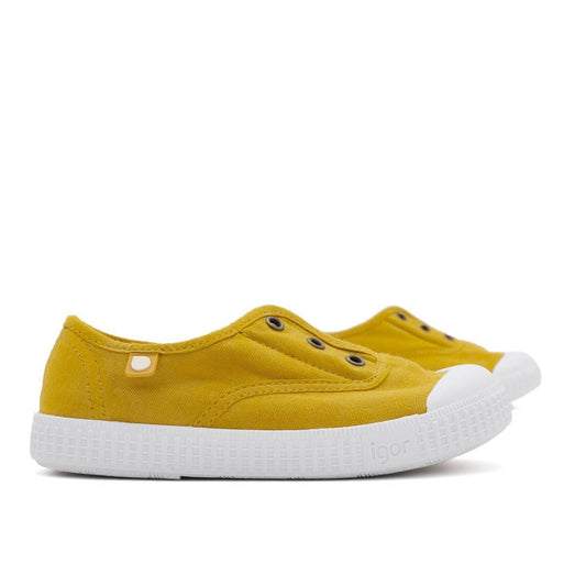 Zapatillas Igor Niños Lona Mostaza