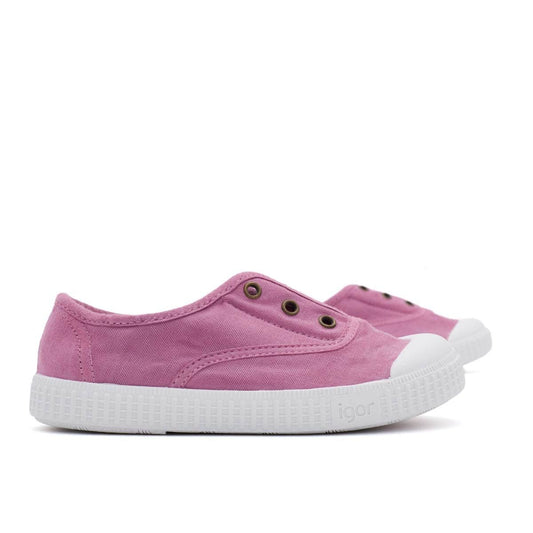 Zapatillas Igor Niños Lona Rosa