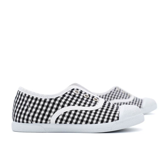 Zapatilla Niño Vichy Negro